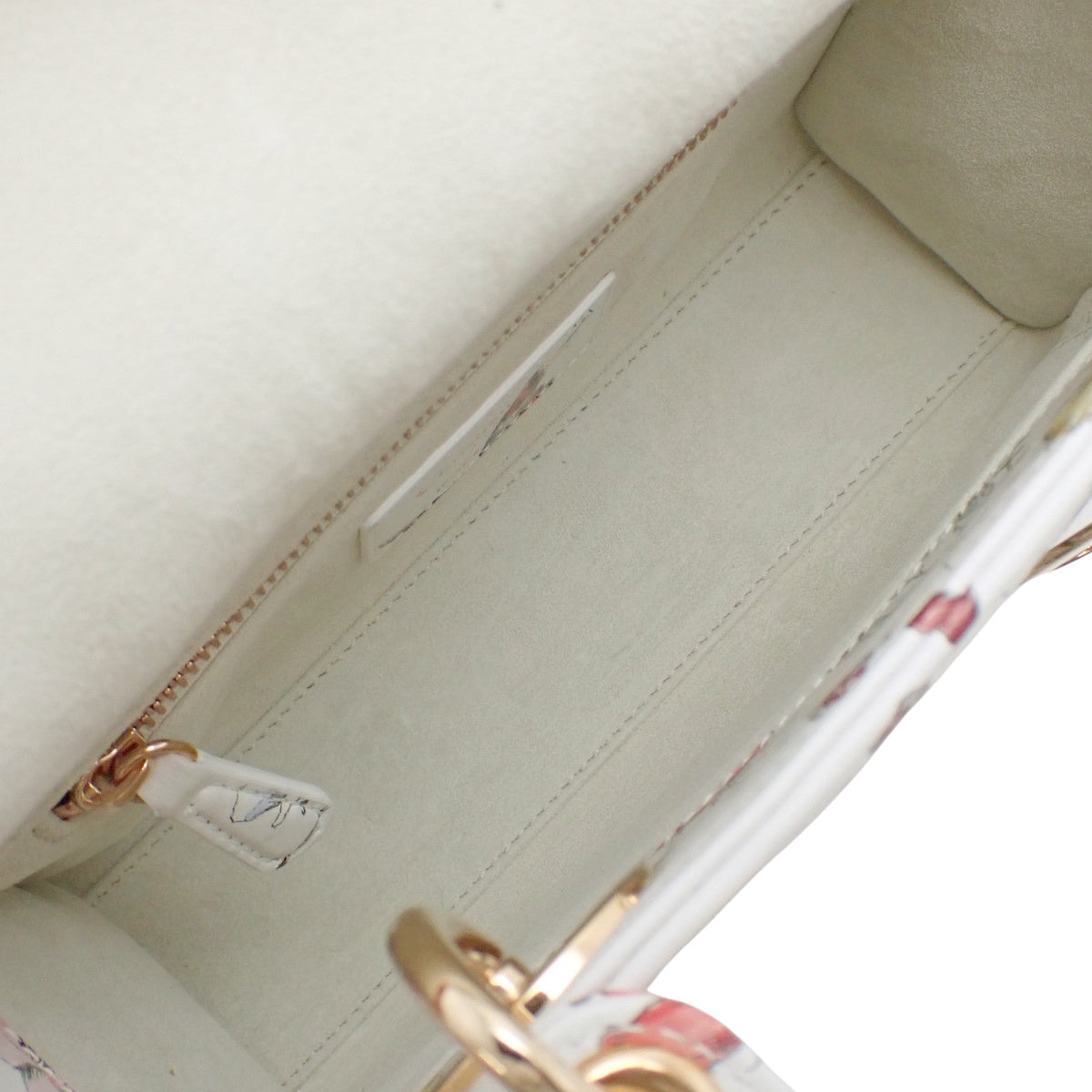 Lady Dior 白色和多色小号皮革包