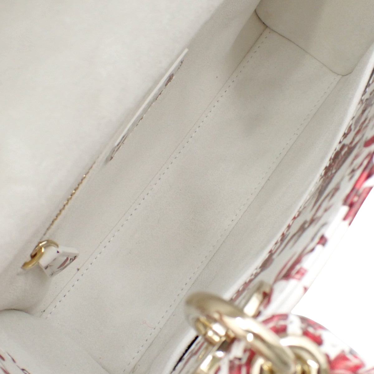 Lady Dior 小号皮革白色红色