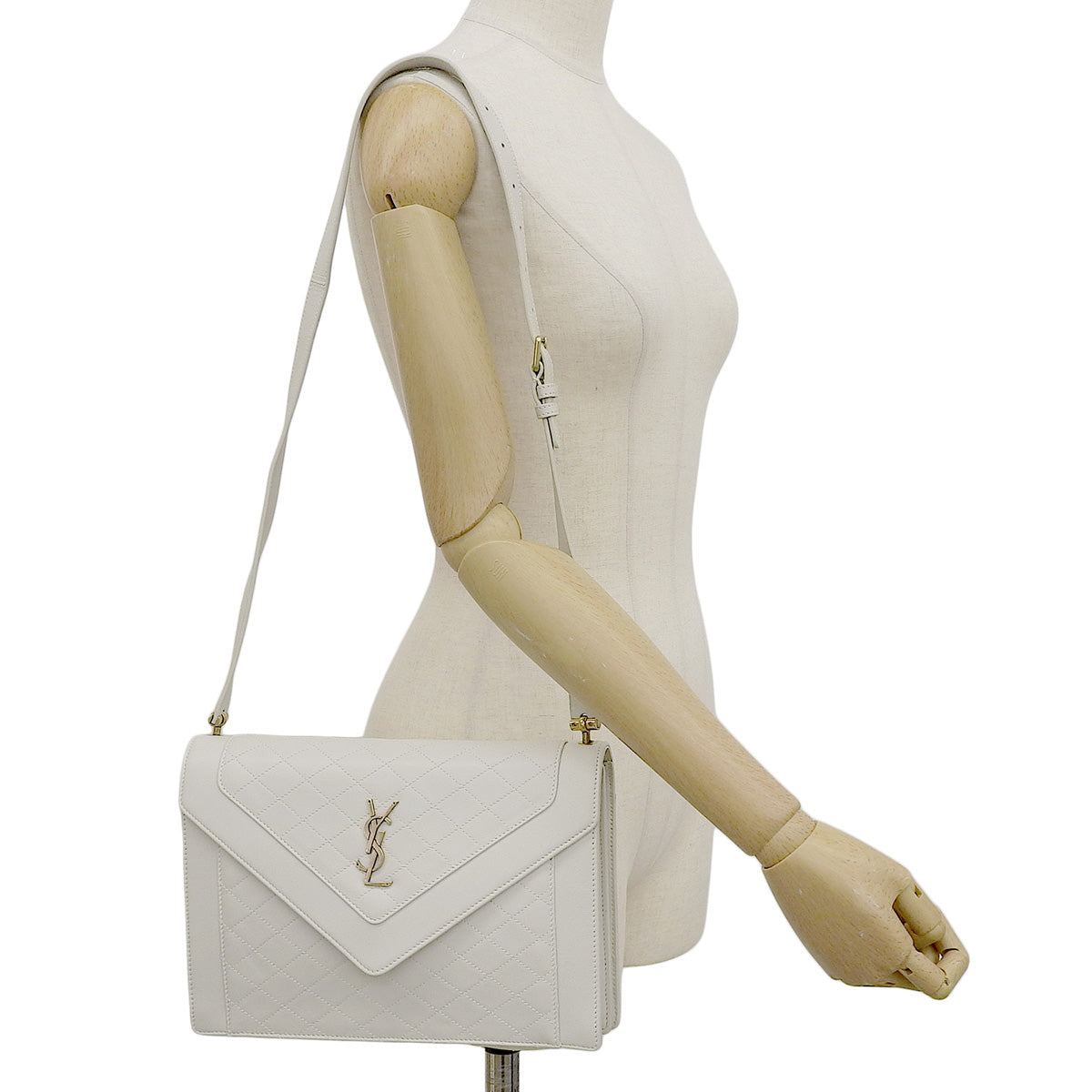 Gaby Quilted Bag Leather Ivory 668863