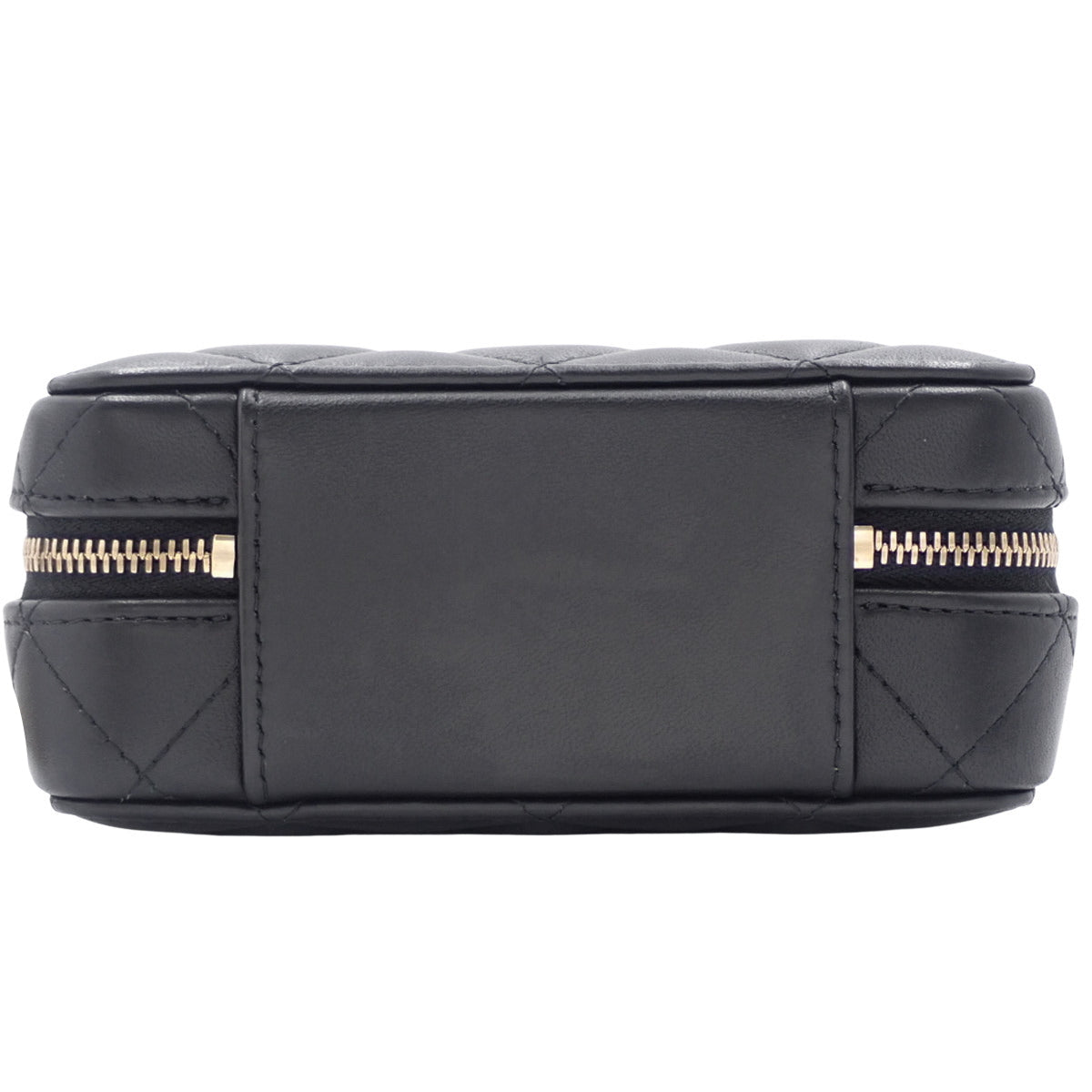 Matelasse Coco Mark Top Handle Chain Shoulder Bag, Lambskin, Black, AS3319