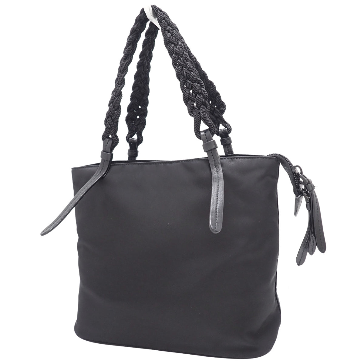 2-Way Nylon Handbag, Black, 1BA207