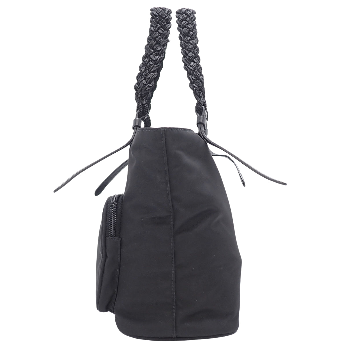 2-Way Nylon Handbag, Black, 1BA207