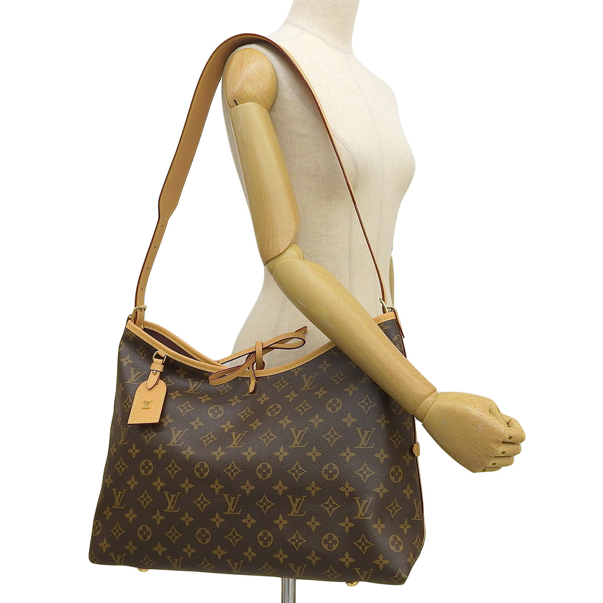 Monogram Carryall NM MM Monogram帆布和牛皮棕色 M46197