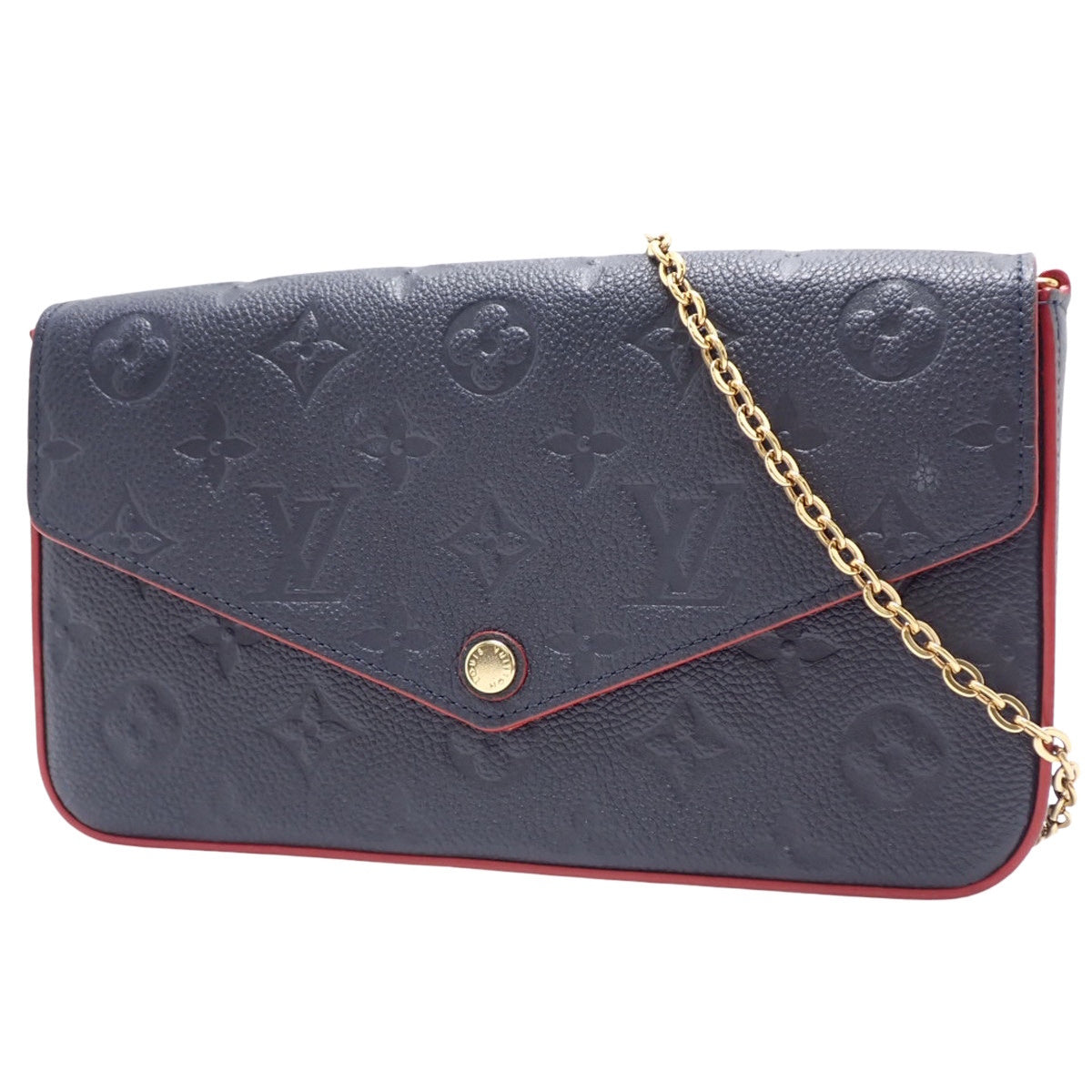 Monogram Empreinte Pochette Felicie, Marine Rouge M64099