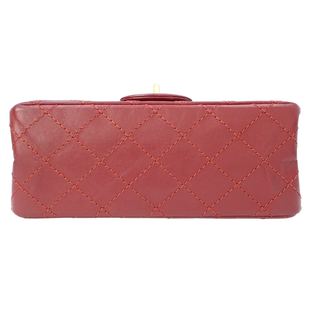 2.55/Matelasse 链条单肩包 小牛皮 红色 AS0874