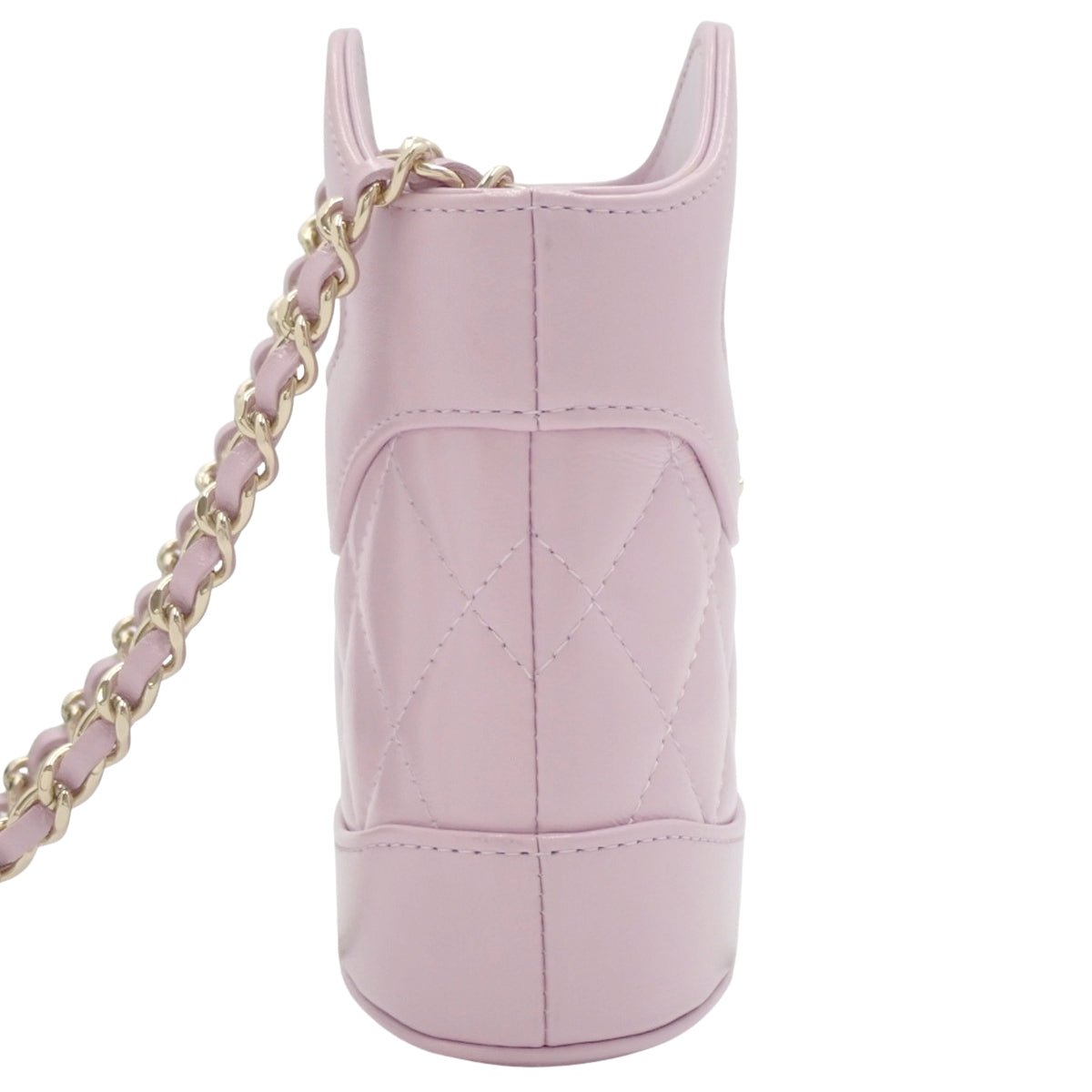 マトラッセ ココマーク ミニチェーンショルダーバッグ ラムスキン ライトパープル AP3924