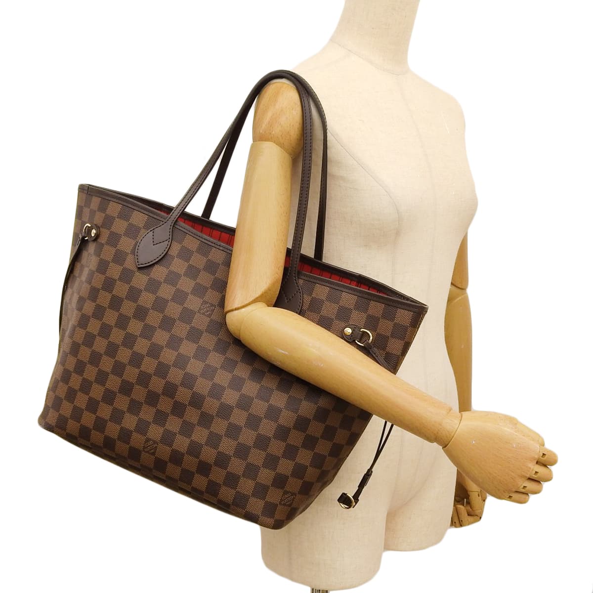 Damier Ebene Neverfull MM 樱桃色 N40599