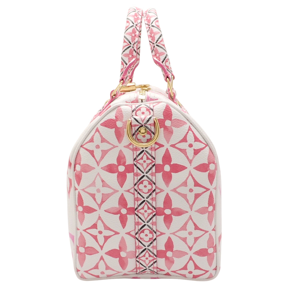 Monogram Tile By the Pool Speedy Bandouliere 25 M23073 Pink White