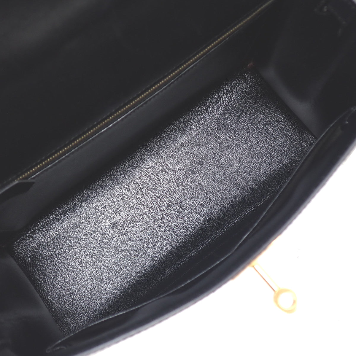 Kelly 28 (Exterior Stitched) Box Calfskin, Black, Gold Hardware, 〇Z Stamp