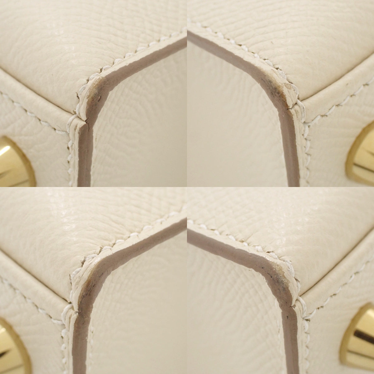 Kelly 25 (Exterior Stitched) Epsom Calfskin Leather, Cream, Gold Hardware, Y Stamp