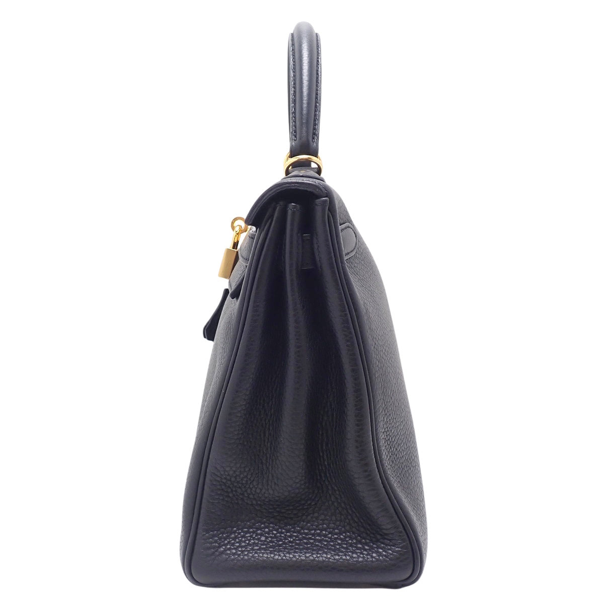 ケリー28 (内縫い) トリヨンクレマンス ブラック ゴールド金具 □K刻印