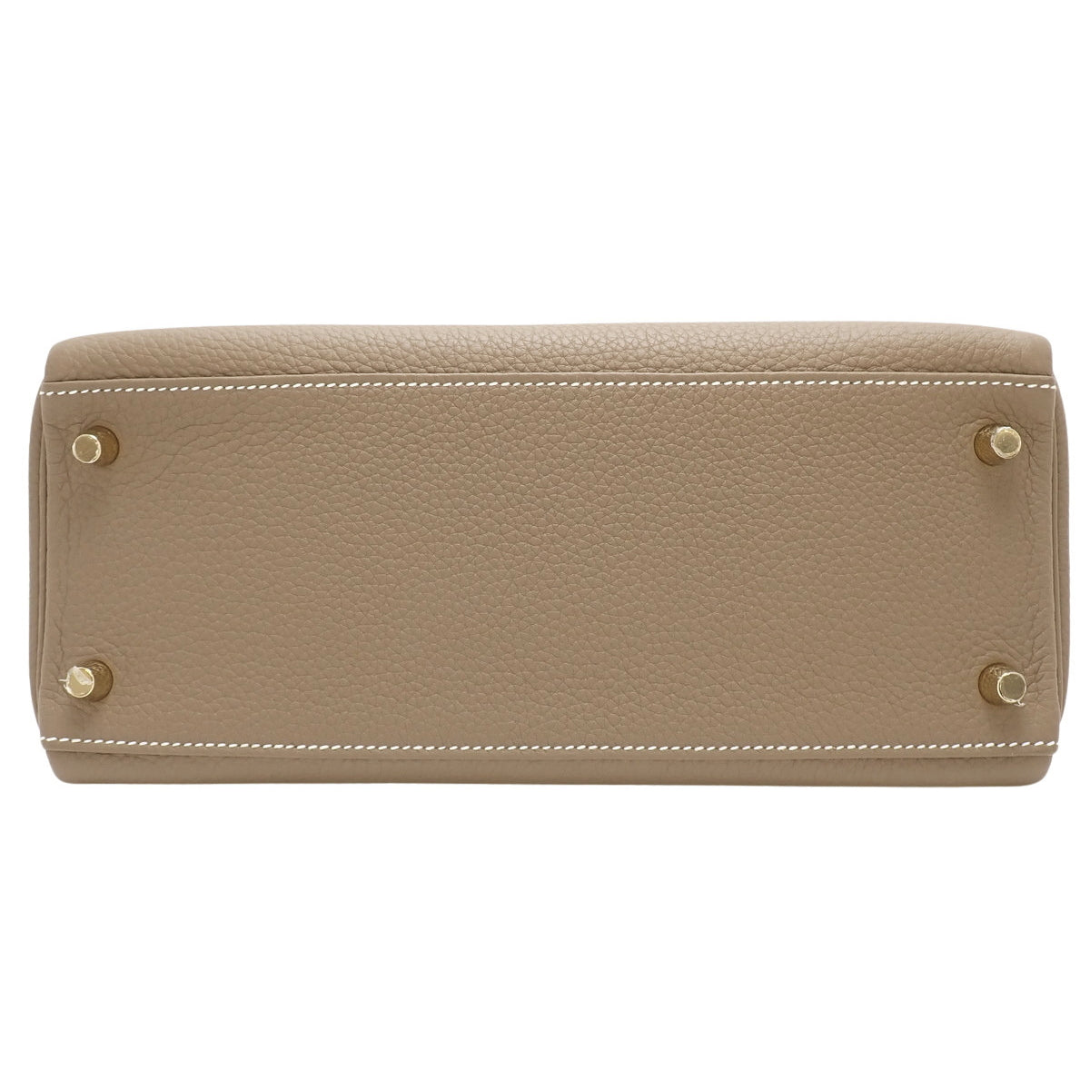 Kelly 28 (inner-stitched) Togo leather, Etoupe/Etoupe color, gold hardware, B stamp.