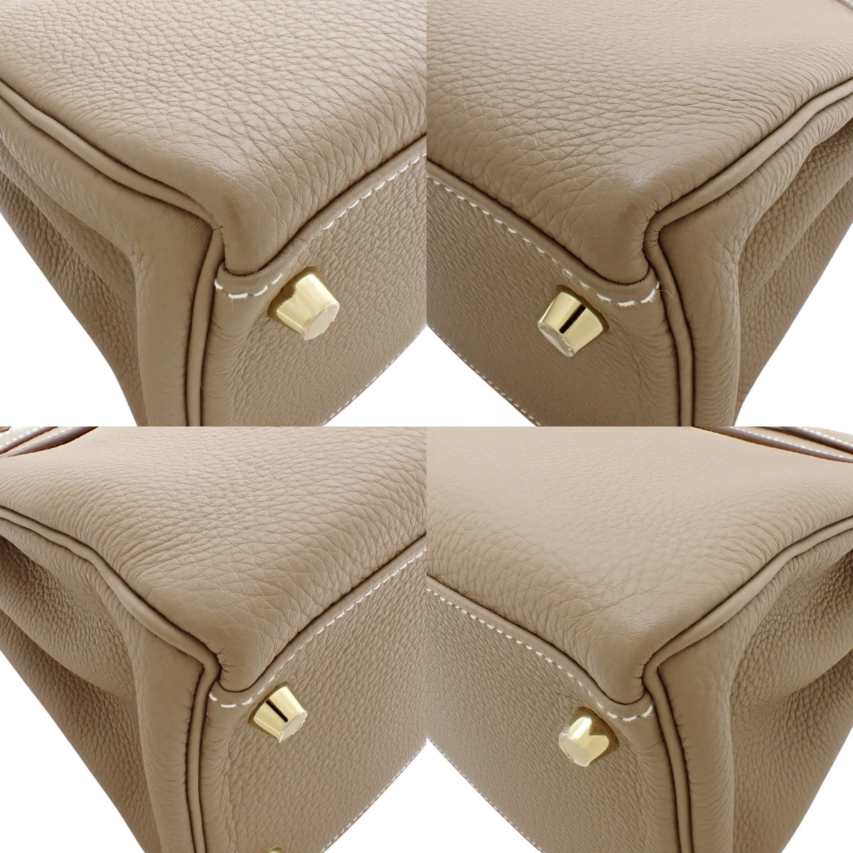 Kelly 28 (inner-stitched) Togo leather, Etoupe/Etoupe color, gold hardware, B stamp.