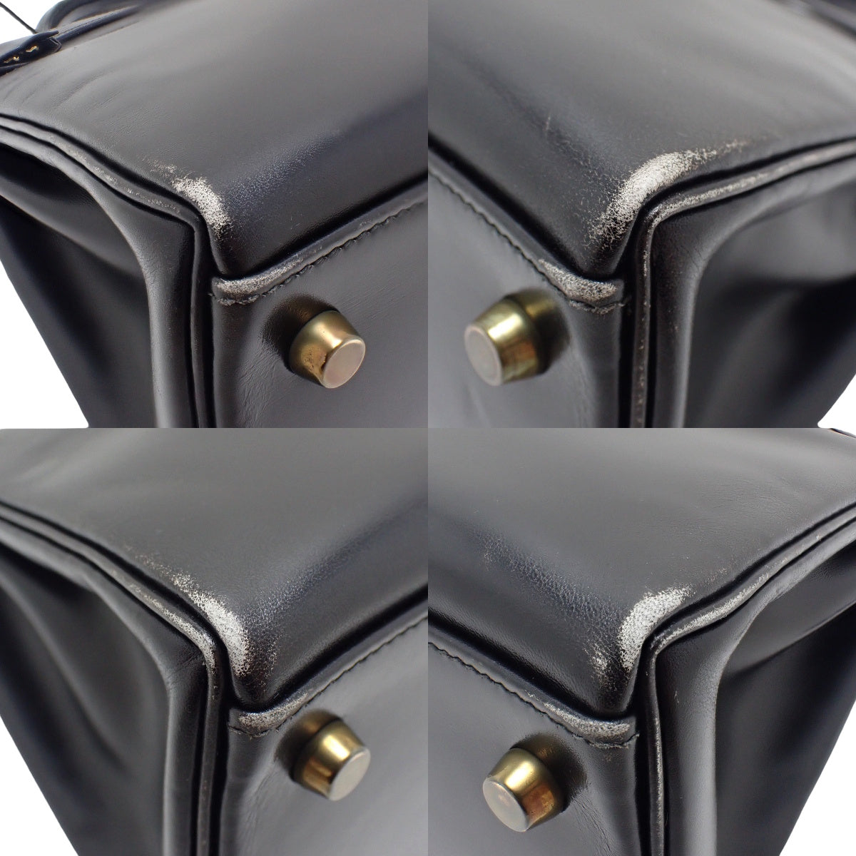 Kelly 32 (inner-stitched) Box Calf Black Gold Hardware 〇V stamp