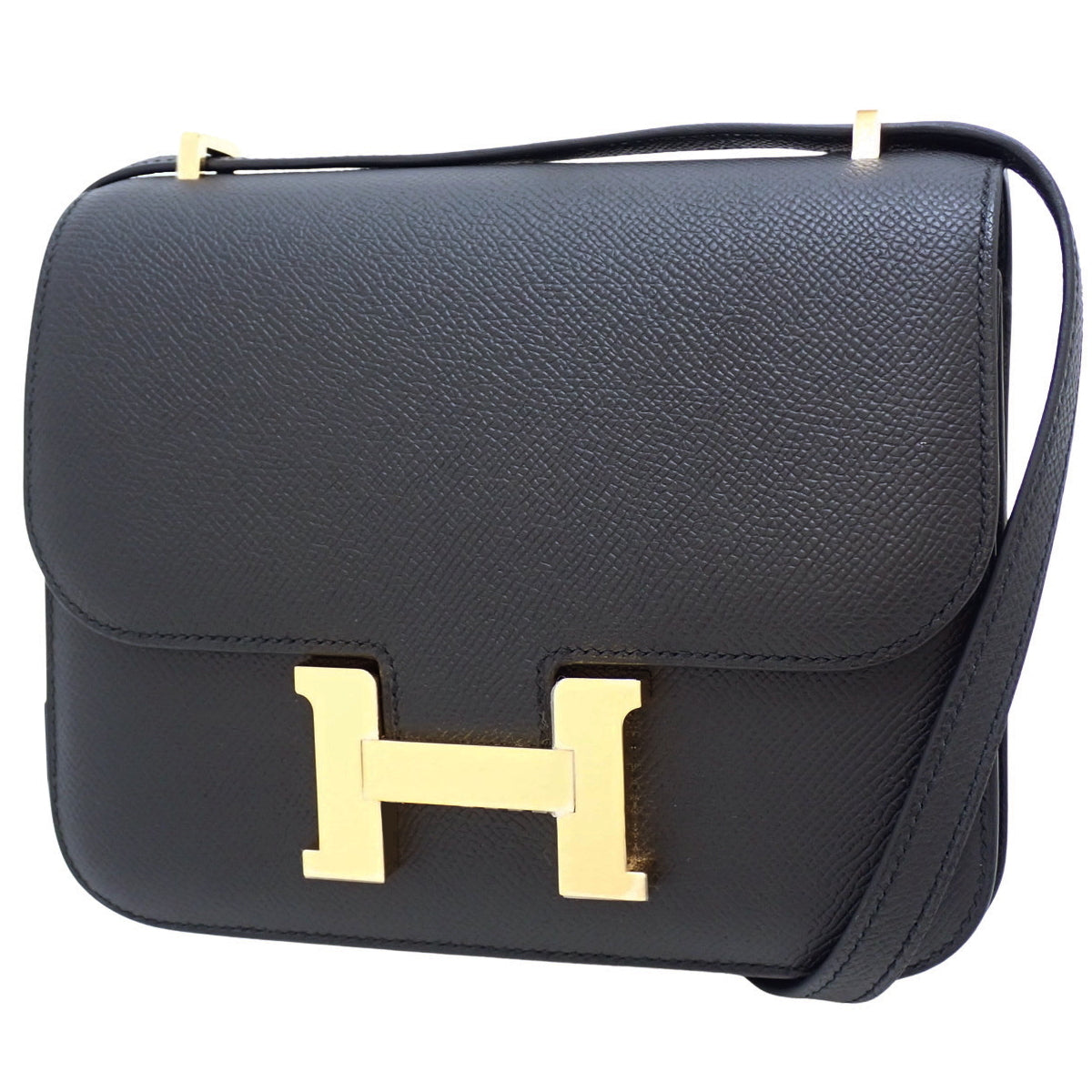 【未使用】コンスタンス3 ミニ ミロワール ヴォーエプソン ブラック ゴールド金具 K刻印