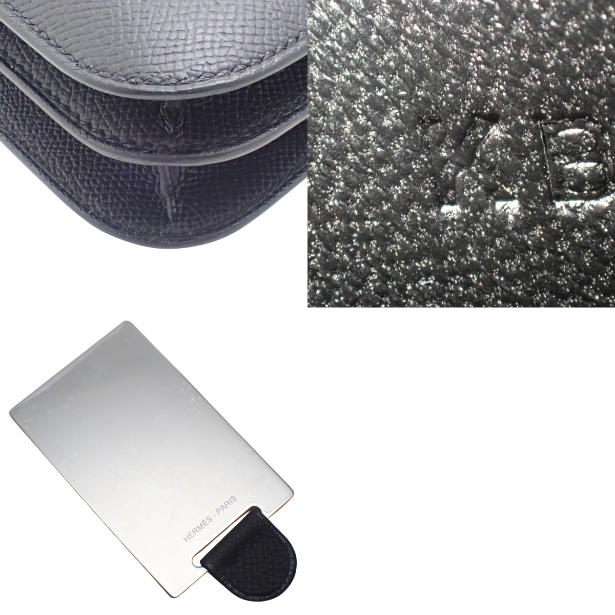 康斯坦斯3迷你款,Miroir系列,K刻印,Epsom皮革,黑色,金色五金件。