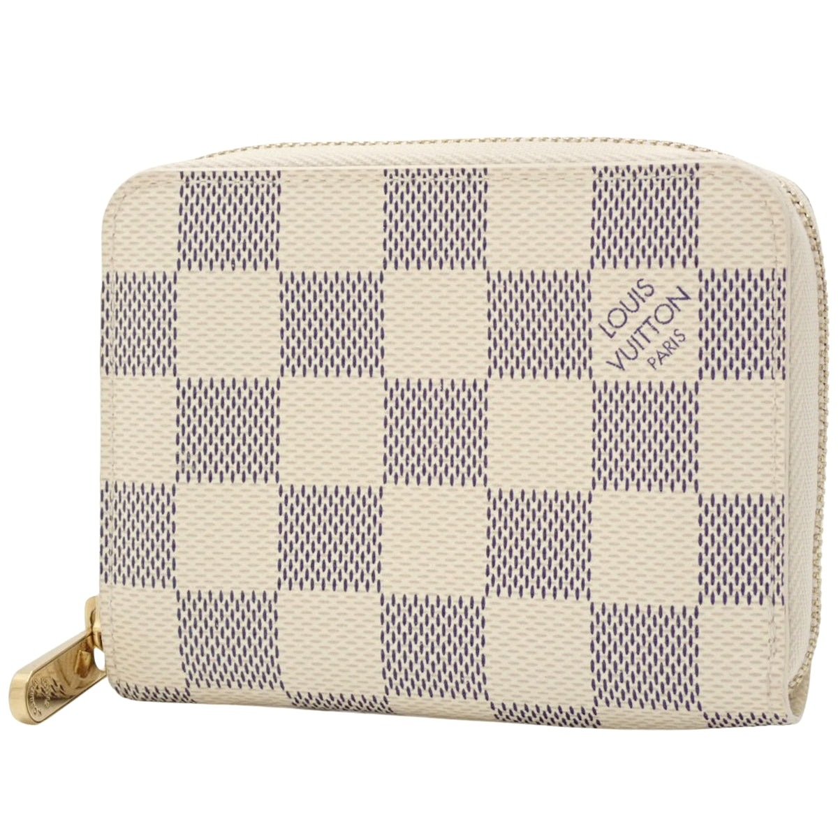 Damier Azur Zippy Coin Purse, Ivory N63069