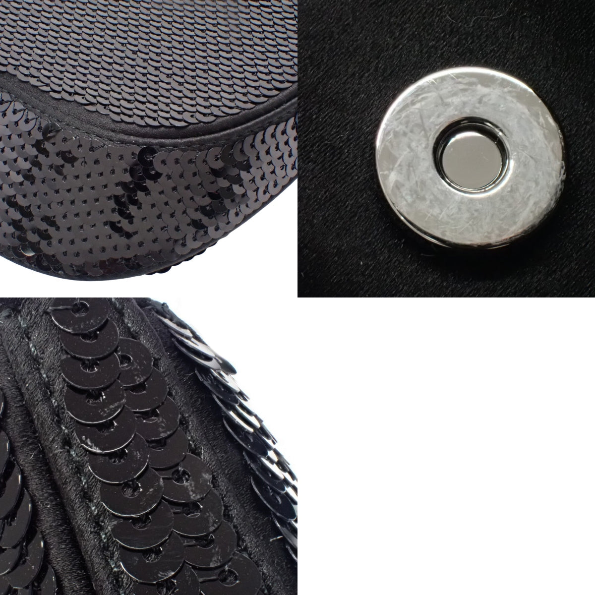 Cleo黑色亮片皮革饰品 1BC169