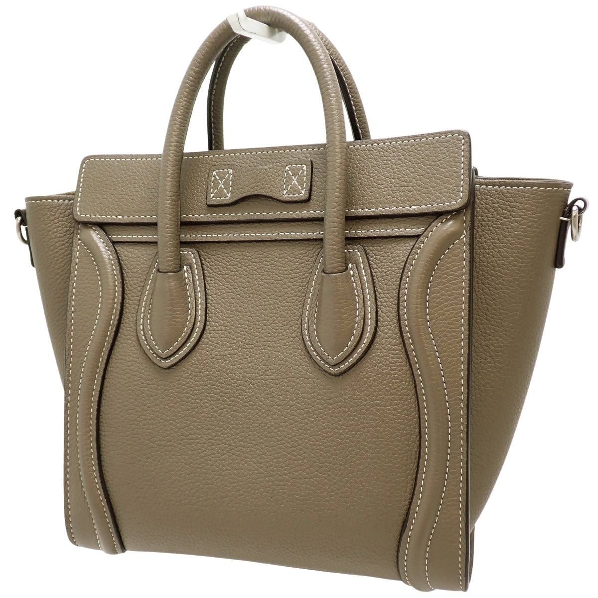 Luggage Nano Shopper, Drummed Calfskin, Suede, 189243DRU.09SO