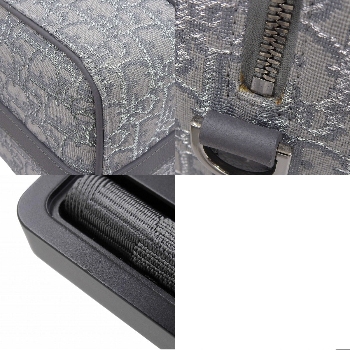 Dior Oblique Jacquard Lango 26 Leather Canvas Gray