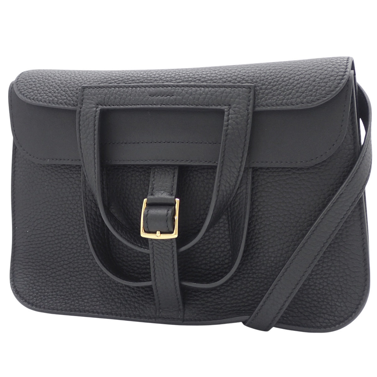 Arzan 25 Taurillon Clemence 皮革黑色金色五金件 B 印记