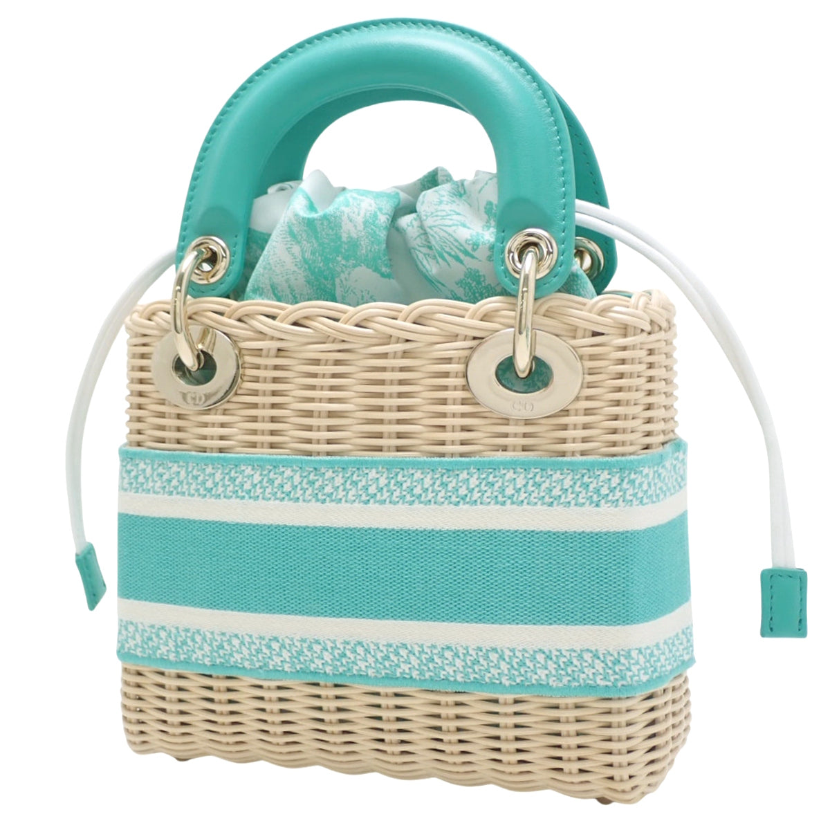 Lady Dior 藤编迷你包 绿色象牙色