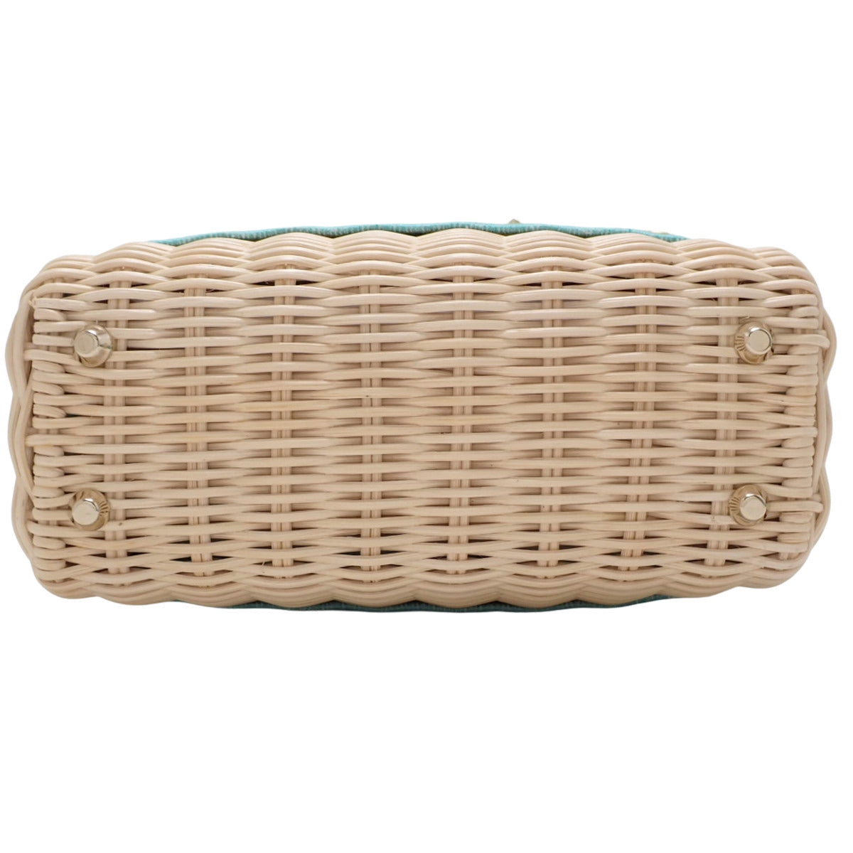 レディディオール ウィッカー ミニ グリーン アイボリー