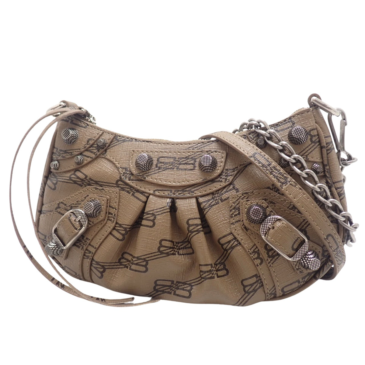 Le Cagole迷你链条包,皮革材质,棕色,货号695814