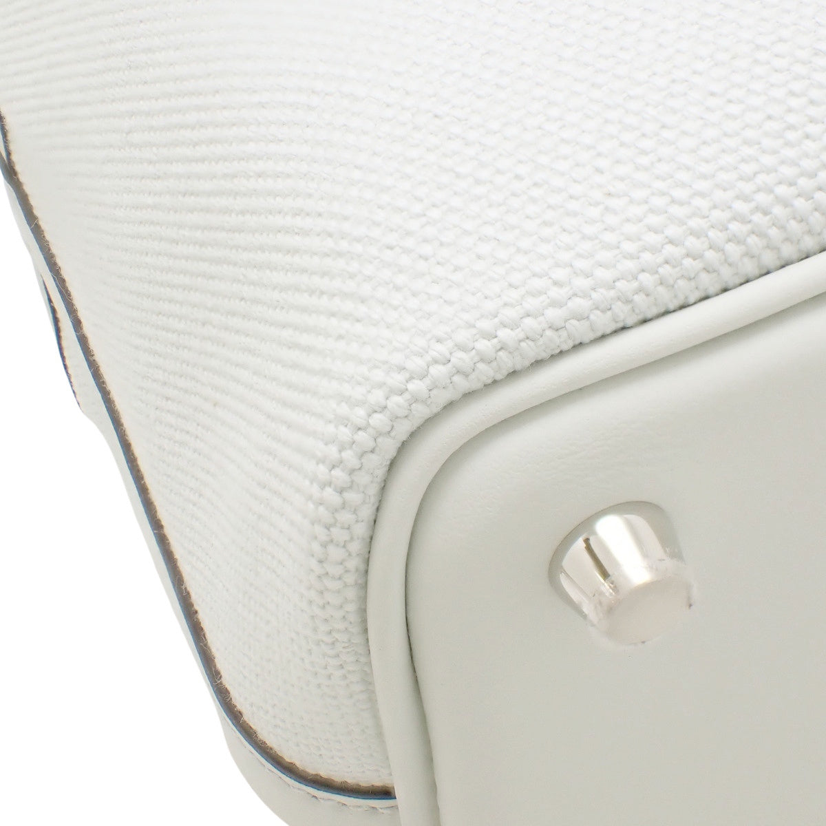 Picotin Lock Cargo PM,K刻印,Swift皮革,钯金五金件,Toile Goelan帆布,铂灰色,银色五金件。