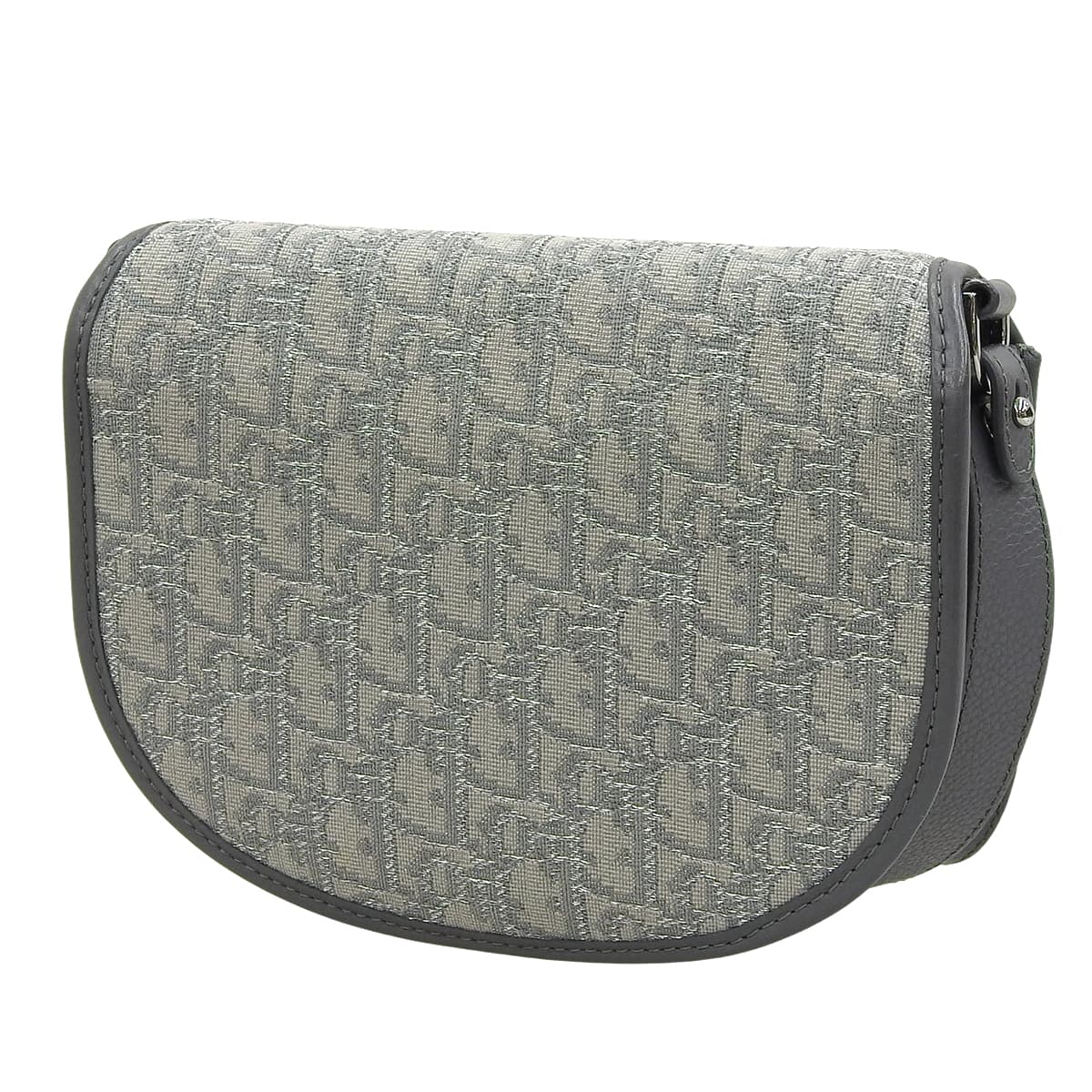 Dior Oblique Jacquard Gallop 迷你包,帆布和皮革材质,灰色和银色,1ADO033DOS_H30Q