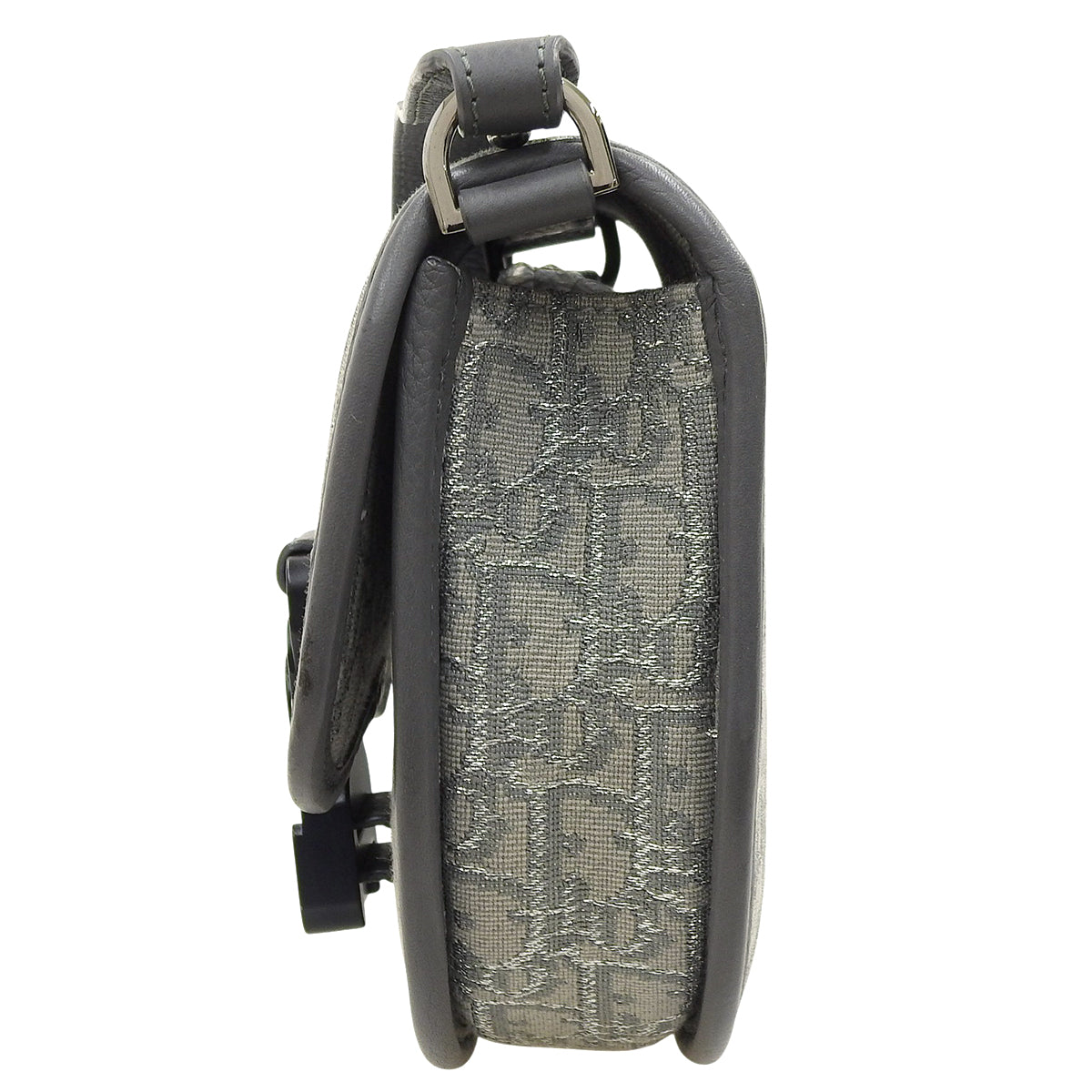 Dior Oblique Jacquard Gallop 迷你包,帆布和皮革材质,灰色和银色,1ADO033DOS_H30Q