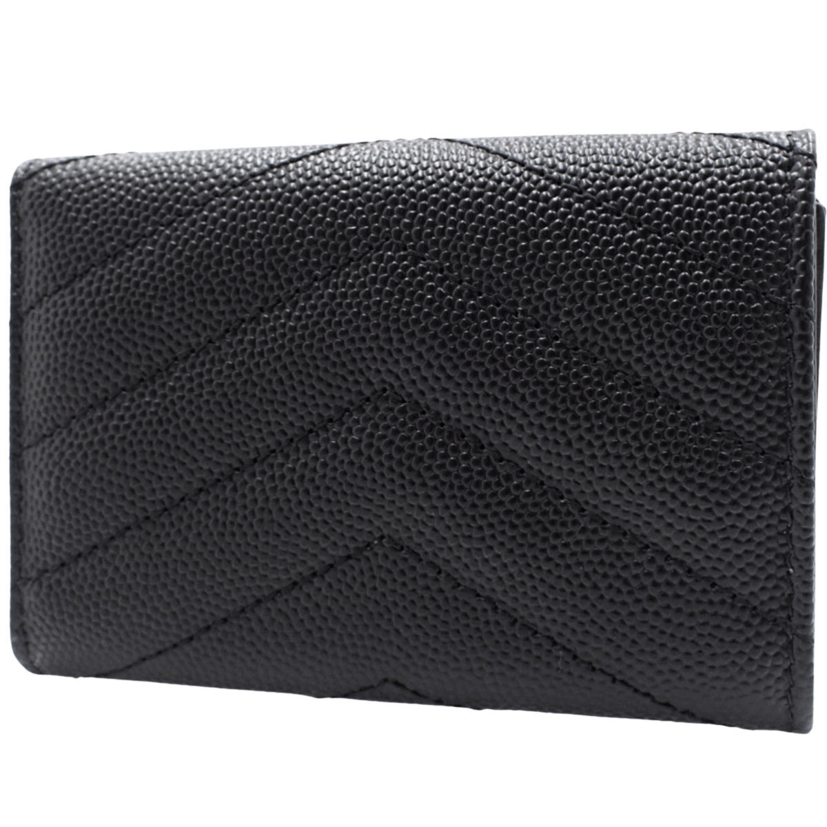 Cassandre Matelasse Origami Tiny Wallet, Calfskin, Black, 668274