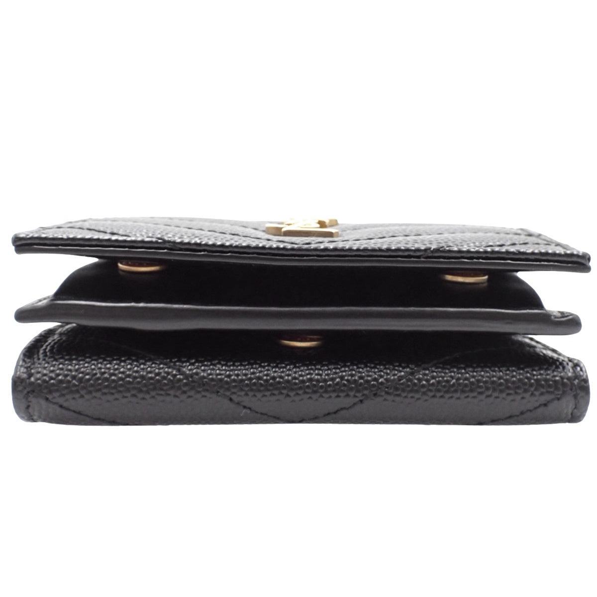 卡珊德拉 马特拉塞 折纸迷你钱包 小牛皮 黑色 668274