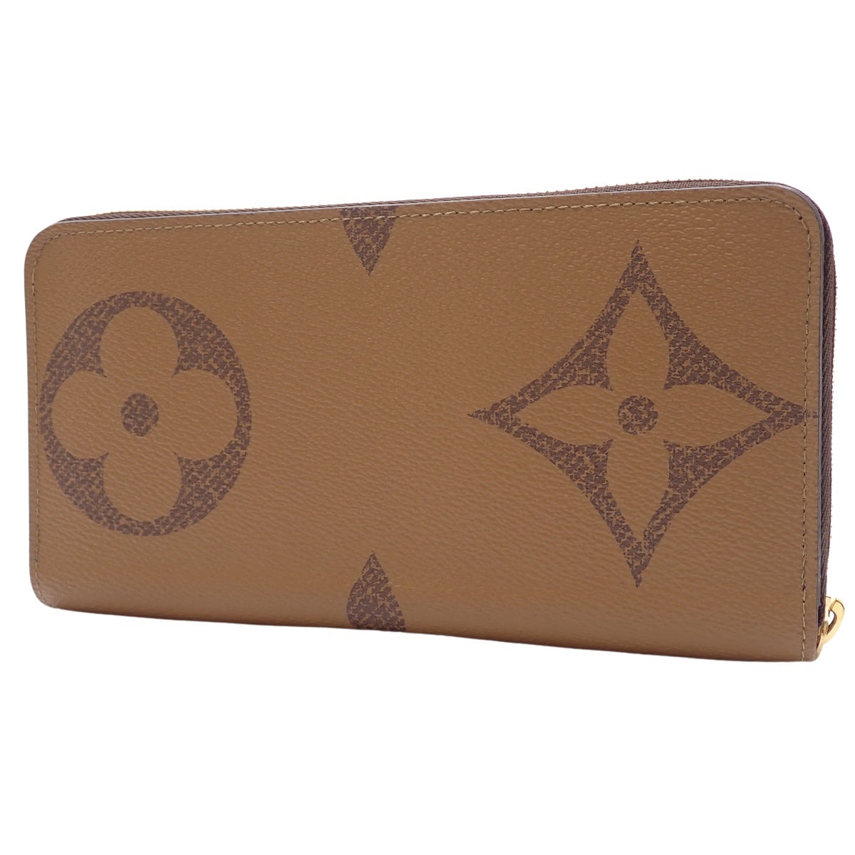 Monogram Giant 反向拉链钱包,驼棕色,M69353