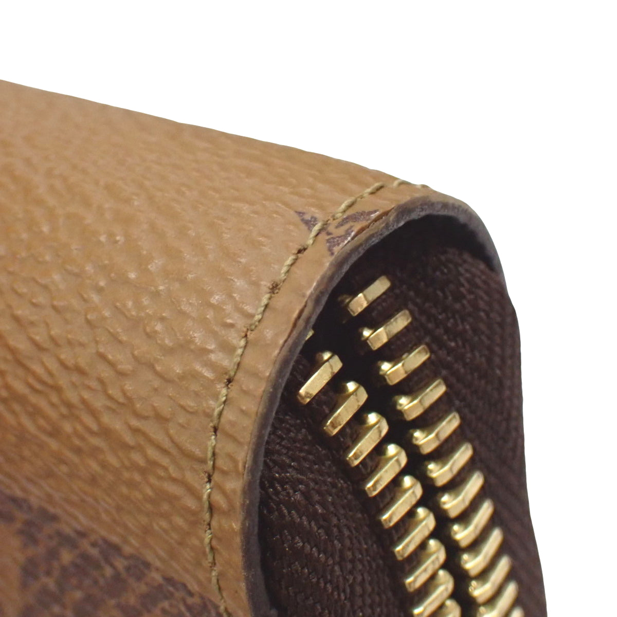 Monogram Giant 反向拉链钱包,驼棕色,M69353