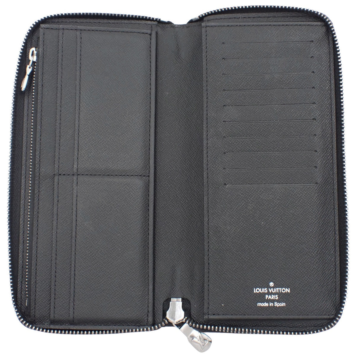 Monogram Eclipse Zippy 钱包 竖款 黑色/灰色 M62295