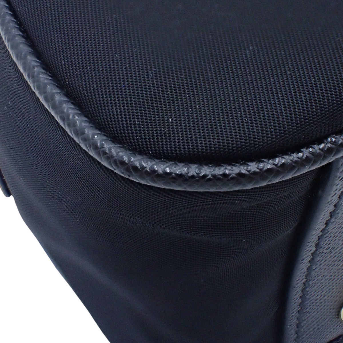 Nylon saffiano leather, Nero, 1BB088