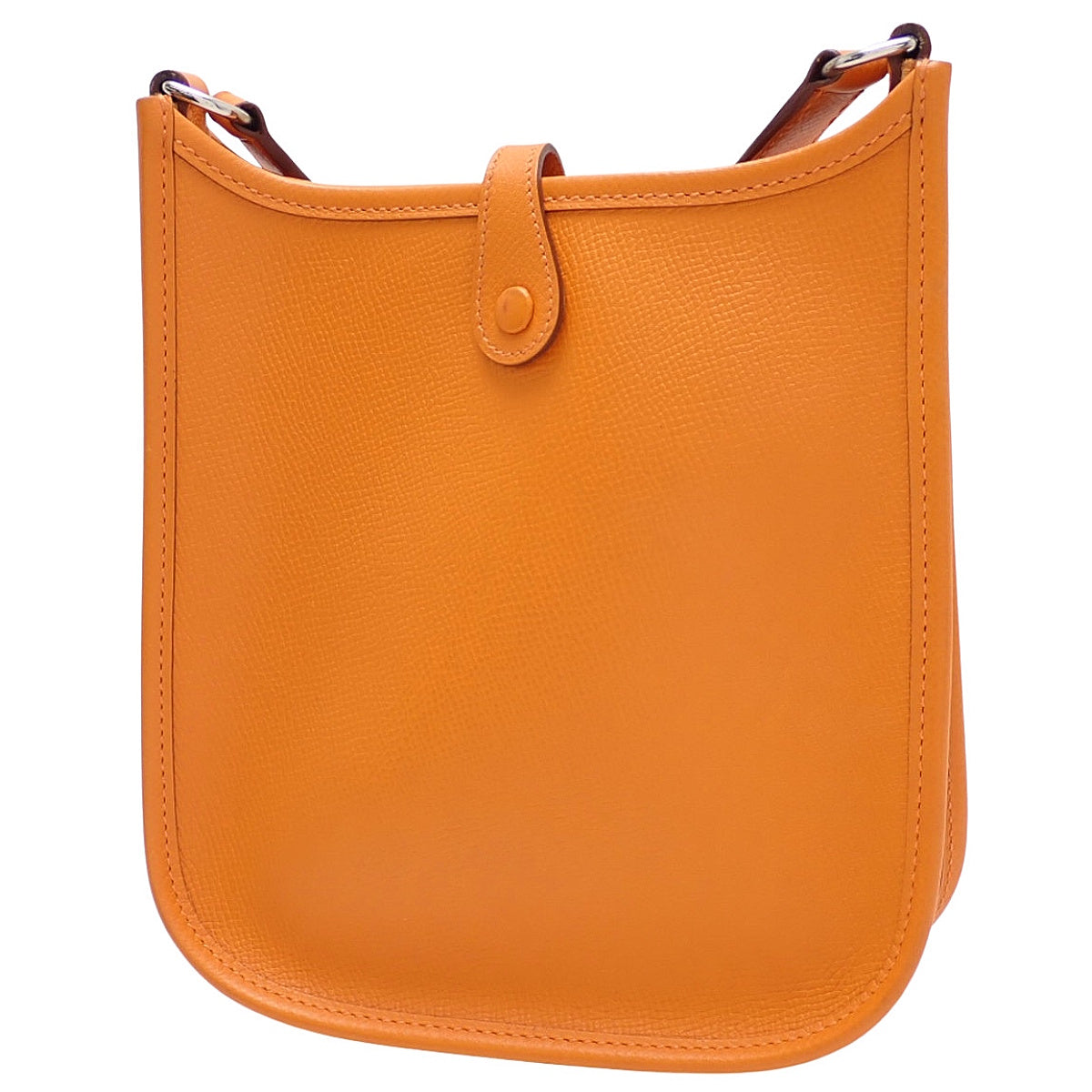 Evelyn TPM,Epsom 皮革,钯金配件,橙色,银色配件,印有 M 字样