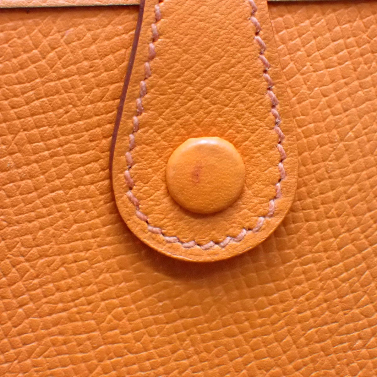 Evelyn TPM,Epsom 皮革,钯金配件,橙色,银色配件,印有 M 字样