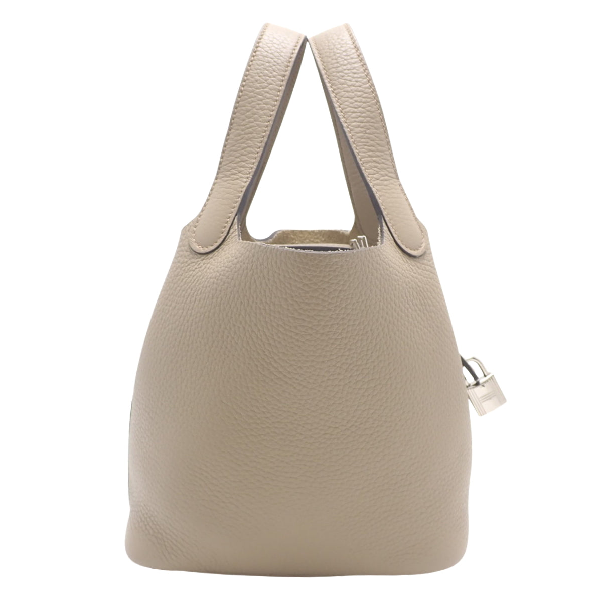 Picotin Lock PM, Torayonne Clemence leather, Beige Marfa color, silver hardware, B stamp.
