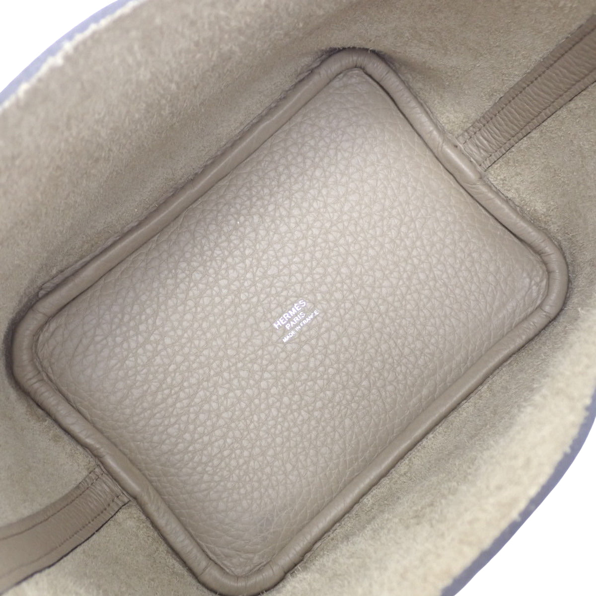 Picotin Lock PM, Torayonne Clemence leather, Beige Marfa color, silver hardware, B stamp.