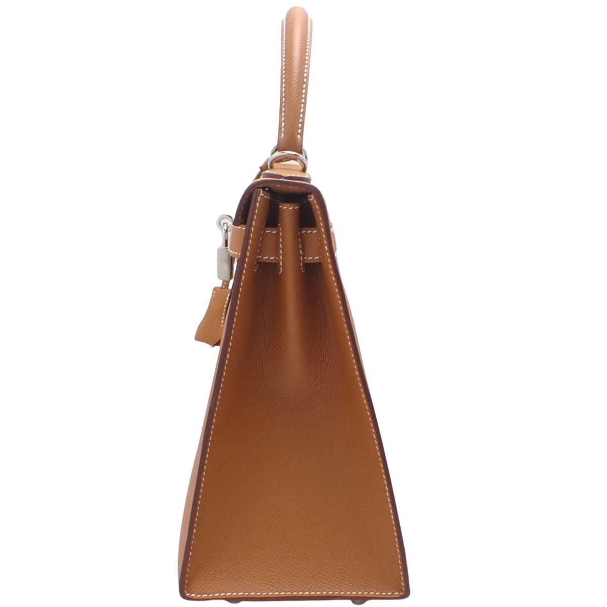 Kelly 28(外缝线)小牛皮,搭配钯金配件、金银双色配件和C字印记