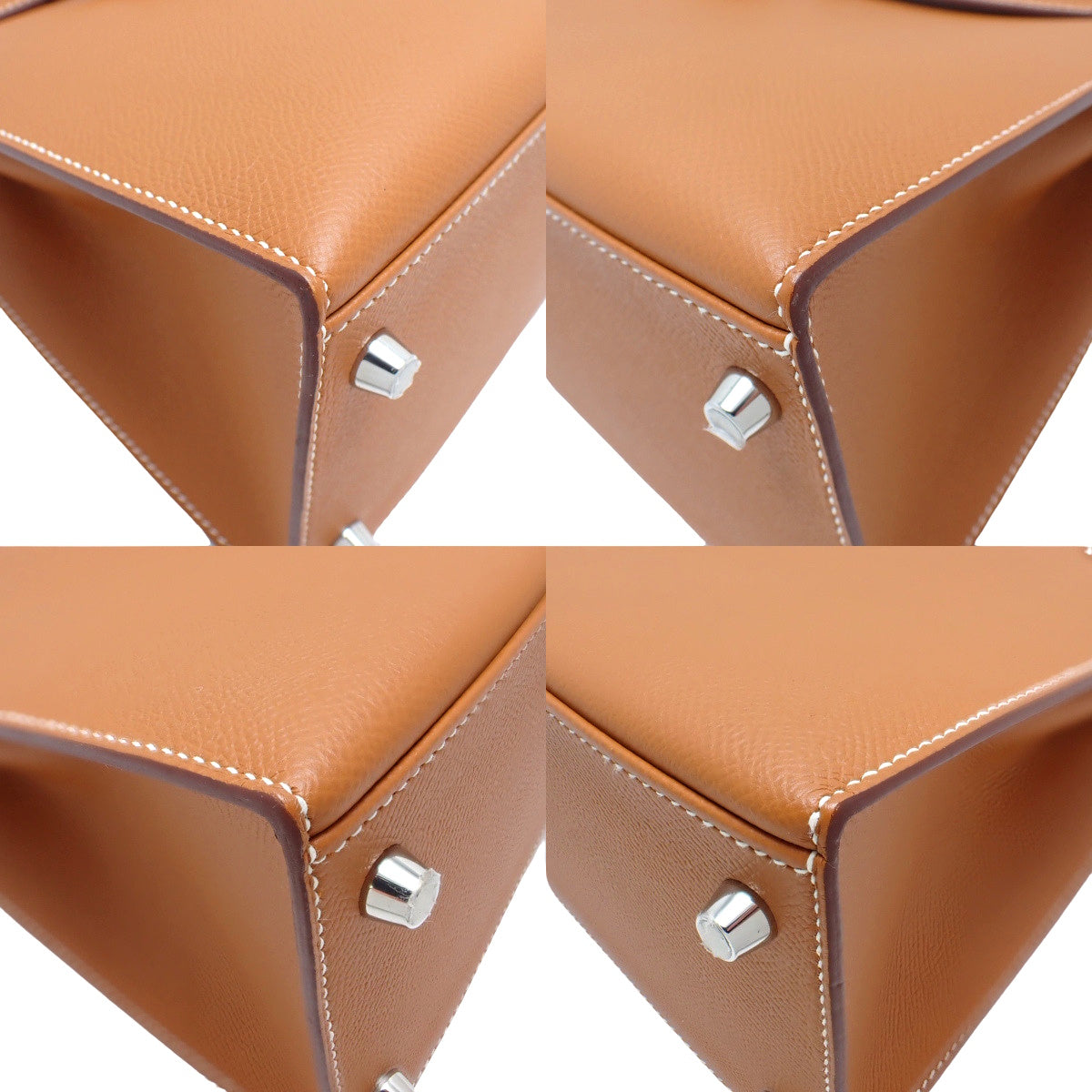 Kelly 28(外缝线)小牛皮,搭配钯金配件、金银双色配件和C字印记