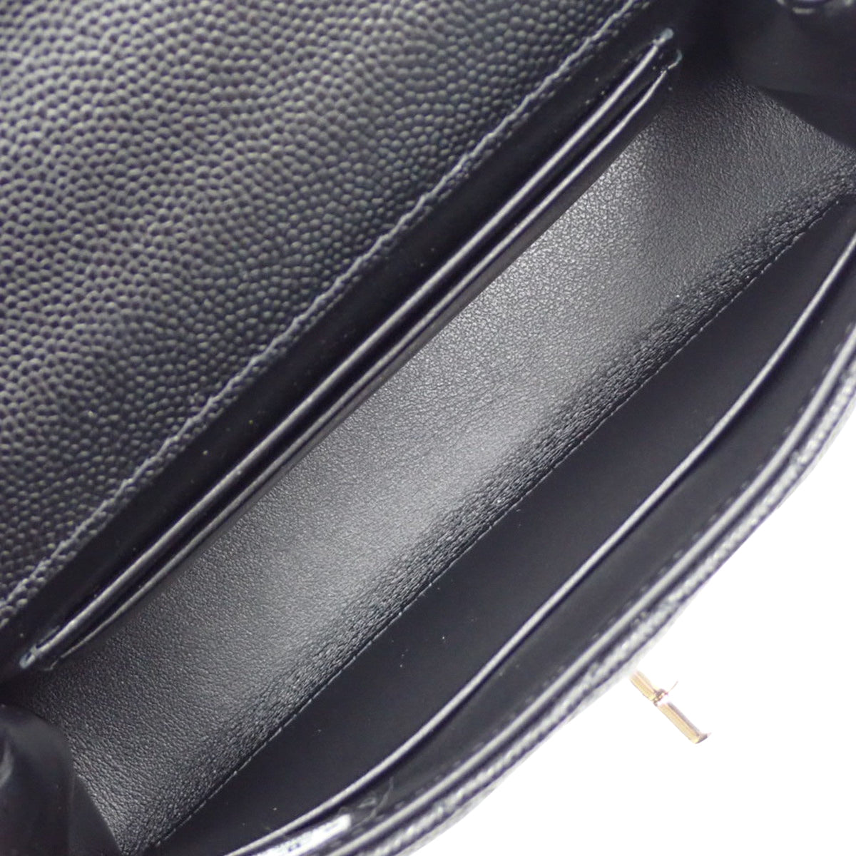 Matelasse Coco Handle XXS Top Handle Bag, Caviar Skin, Black, AS2215
