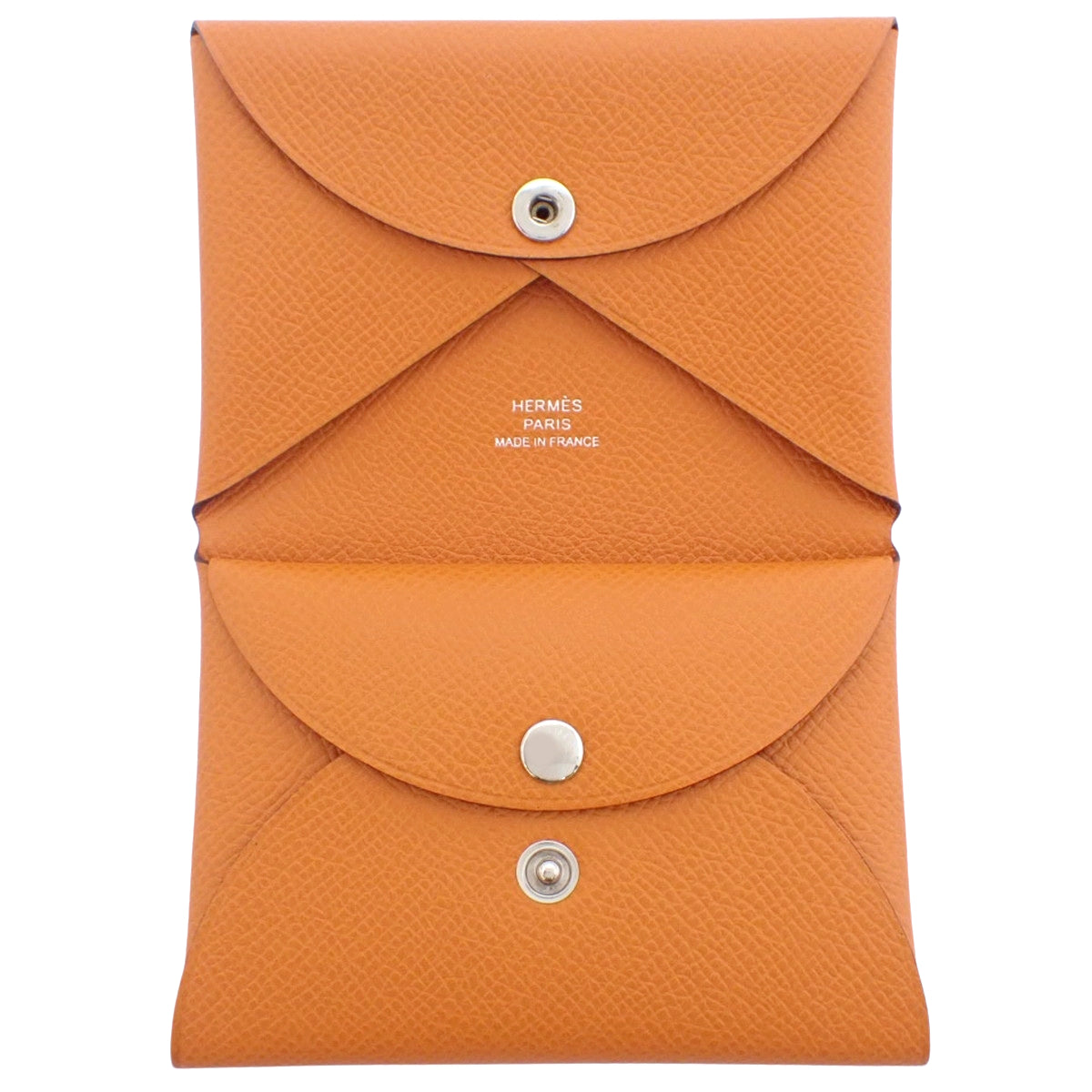 【未使用】カルヴィ デュオ エプソン オレンジ シルバー金具 W刻