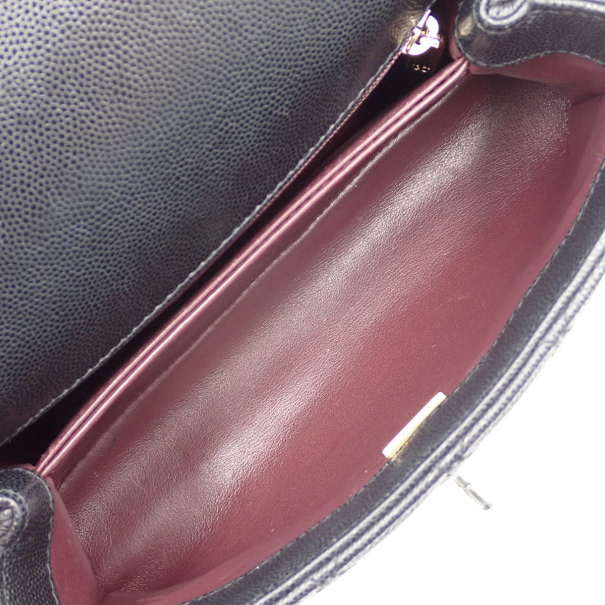 Matelasse Coco Handle Flap Bag, Caviar Skin, Black, A92990