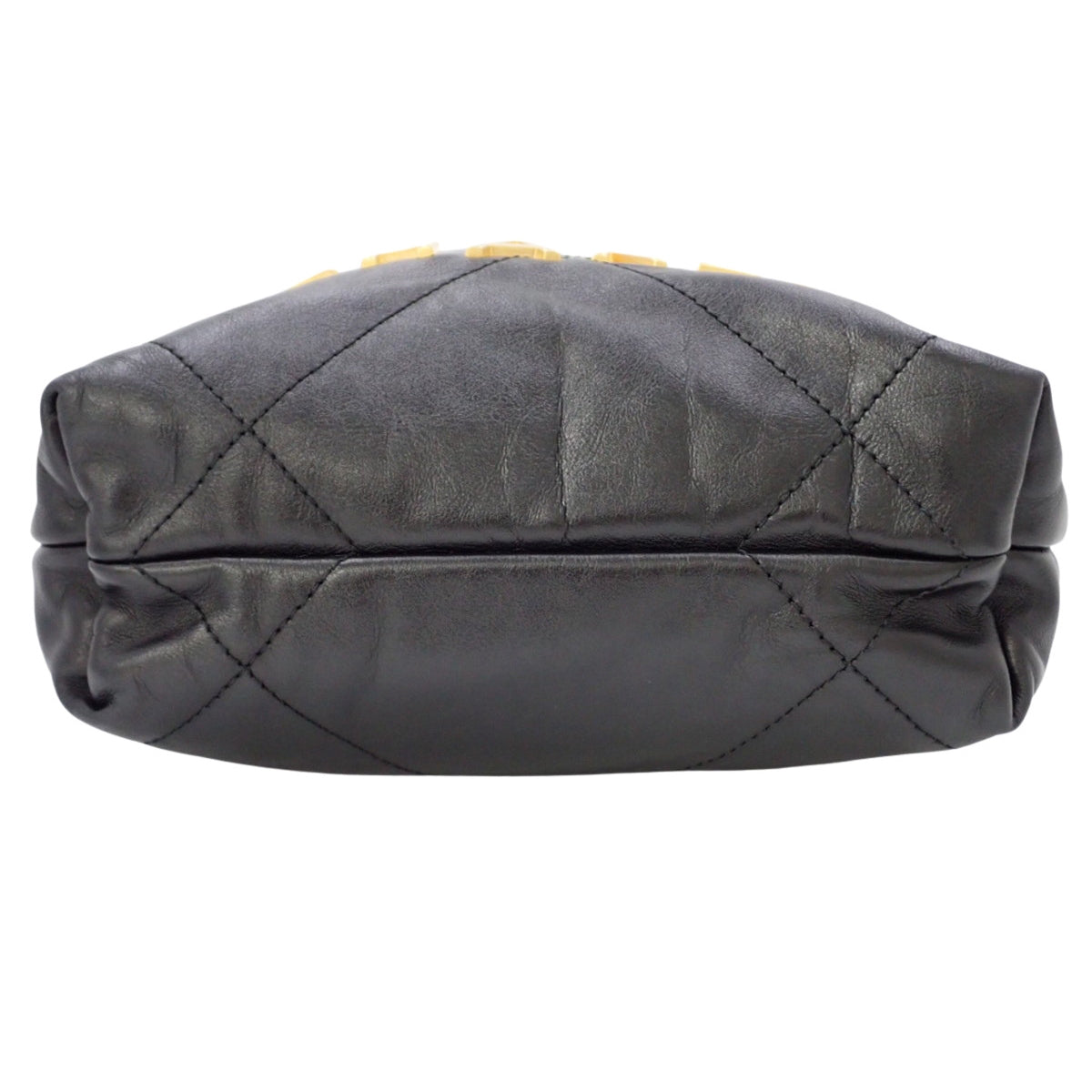 香奈儿22迷你手提包,Matelasse系列,亮面小牛皮,黑色,AS3980