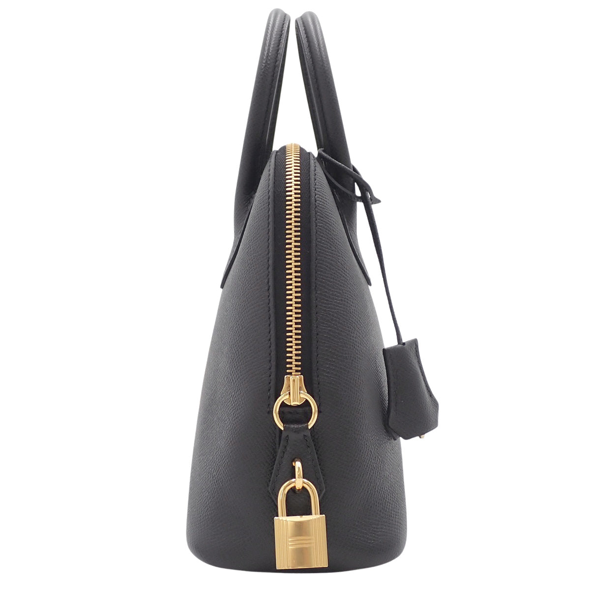 Bolide 1923 25, Voe Epsom leather, black, gold hardware, B stamp.