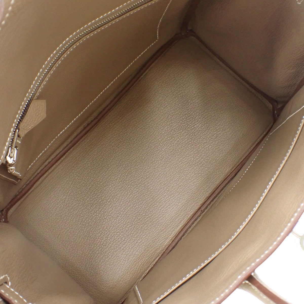 Birkin 25 Togo,钯金配件,灰褐色,银色配件,A 印记