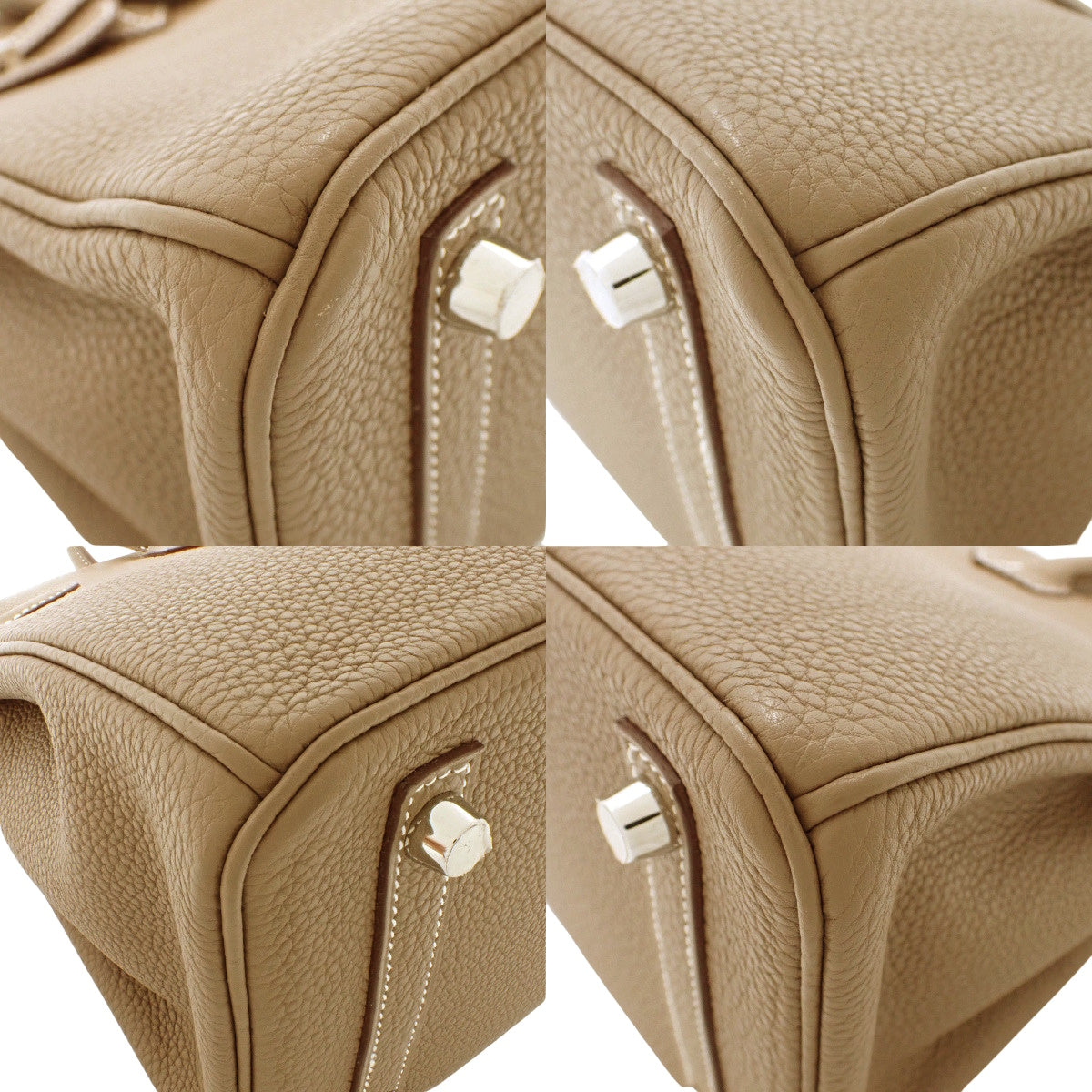 Birkin 25 Togo,钯金配件,灰褐色,银色配件,A 印记